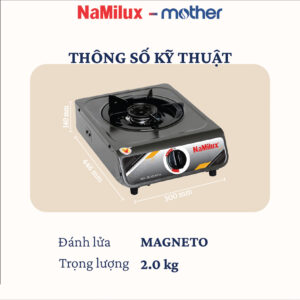 Bếp gas đơn Namilux NA-300AFM,x đầu đốt cho lửa lớn, tiết kiệm gas, thép không gỉ